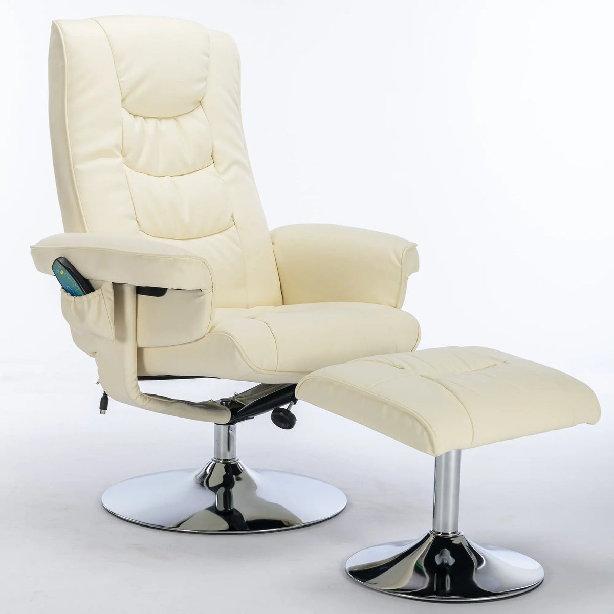 Beige Massage Chair Ottoman