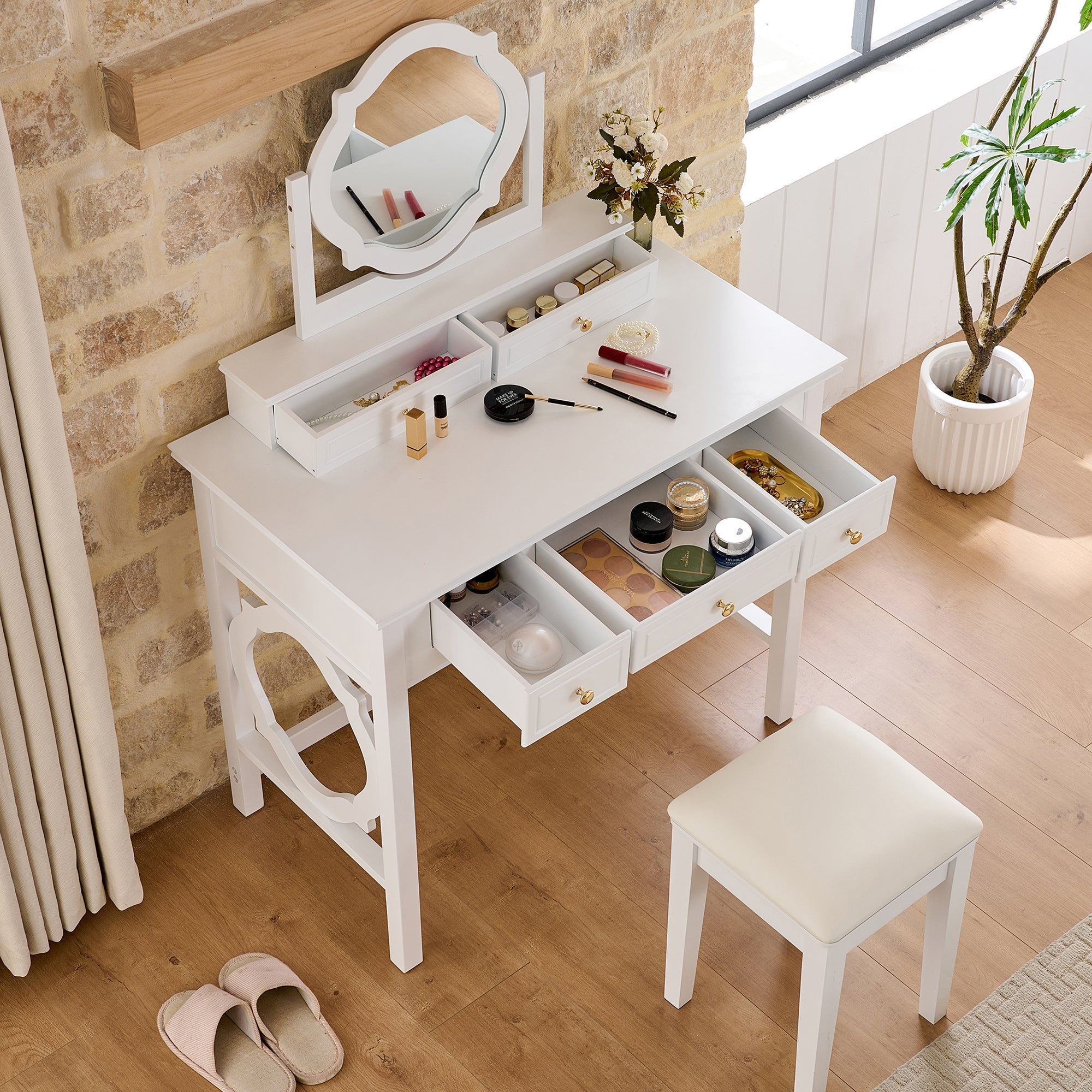 Compact Makeup Vanity