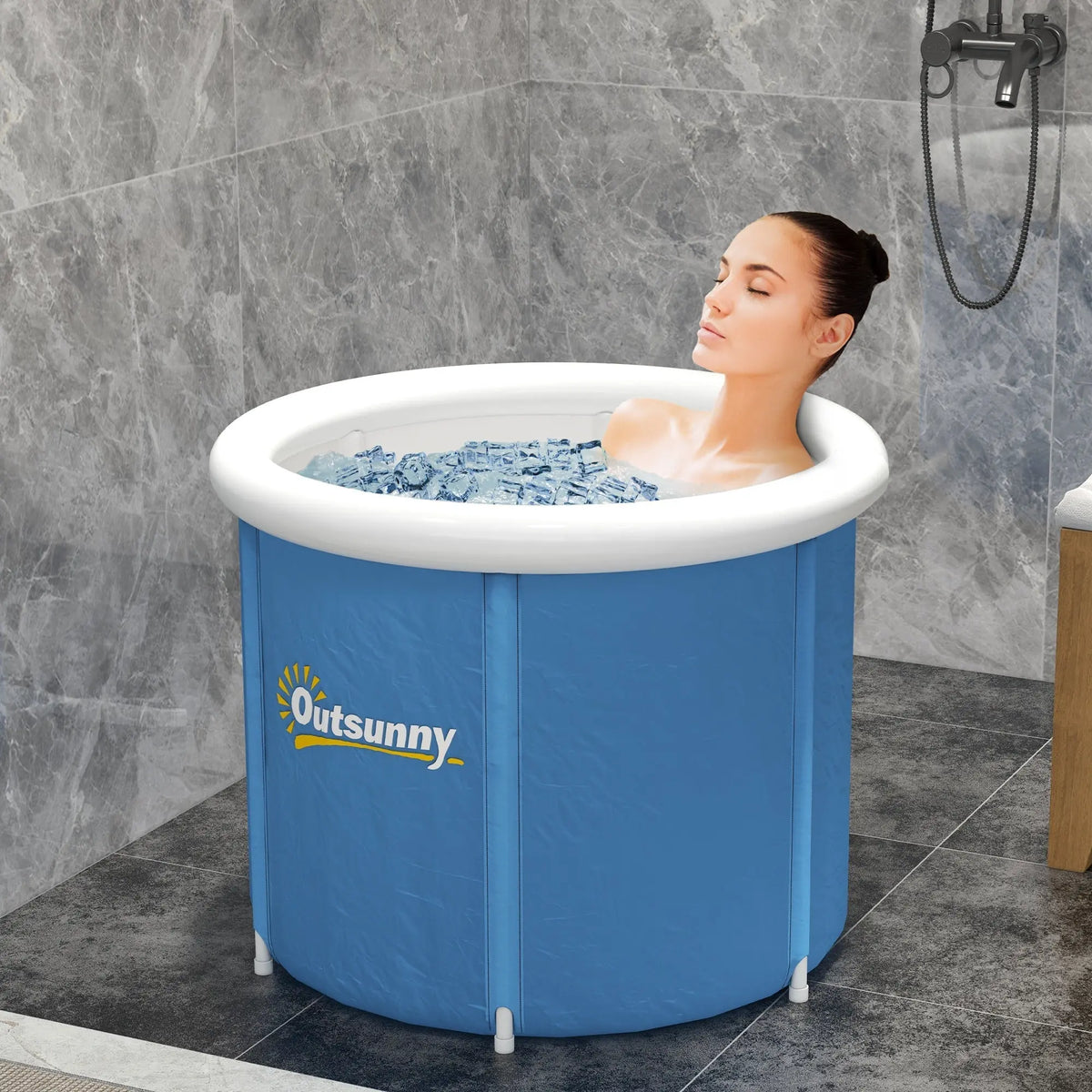 Cold Plunge Tub Dark Blue