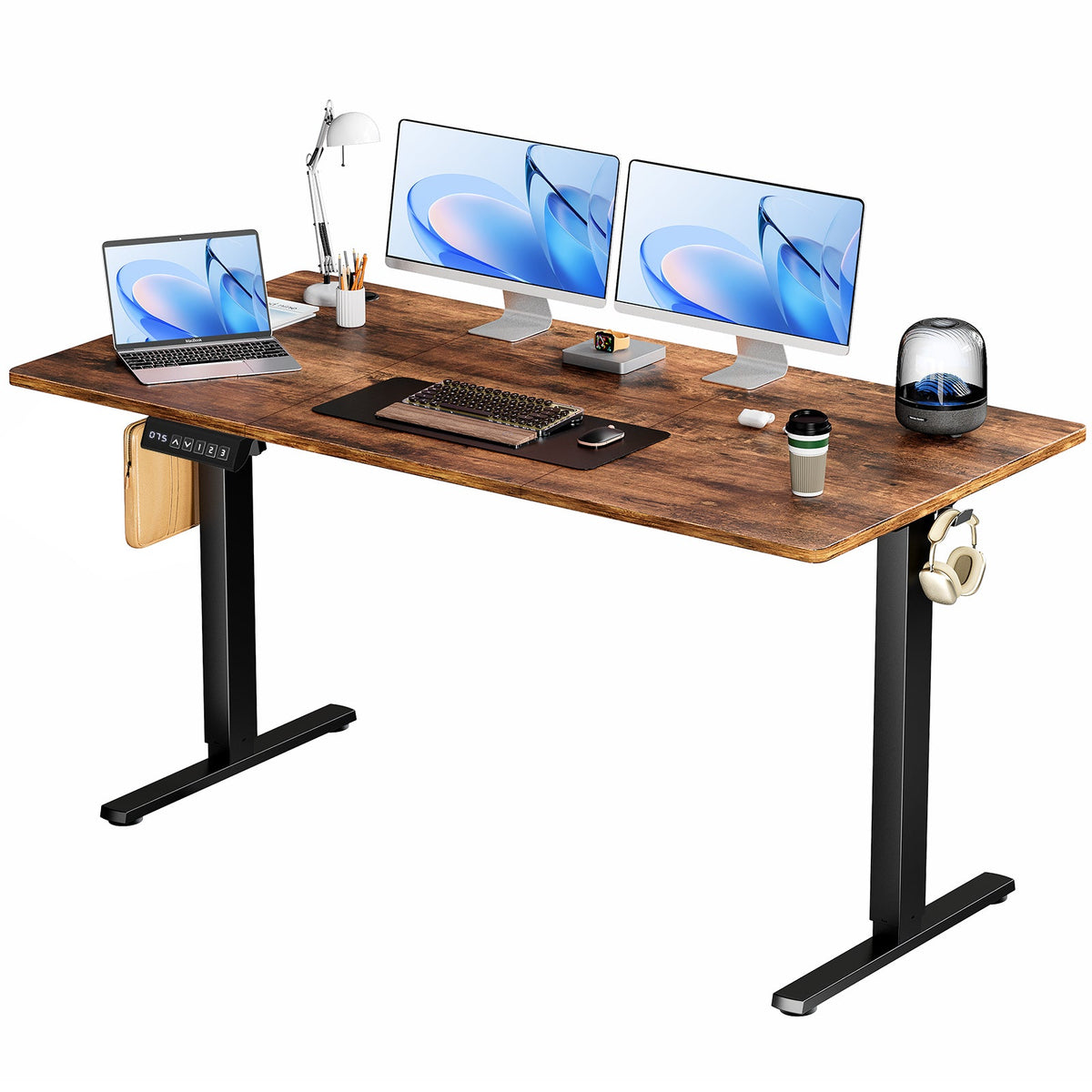 Electric standing desk height adjustment control panel